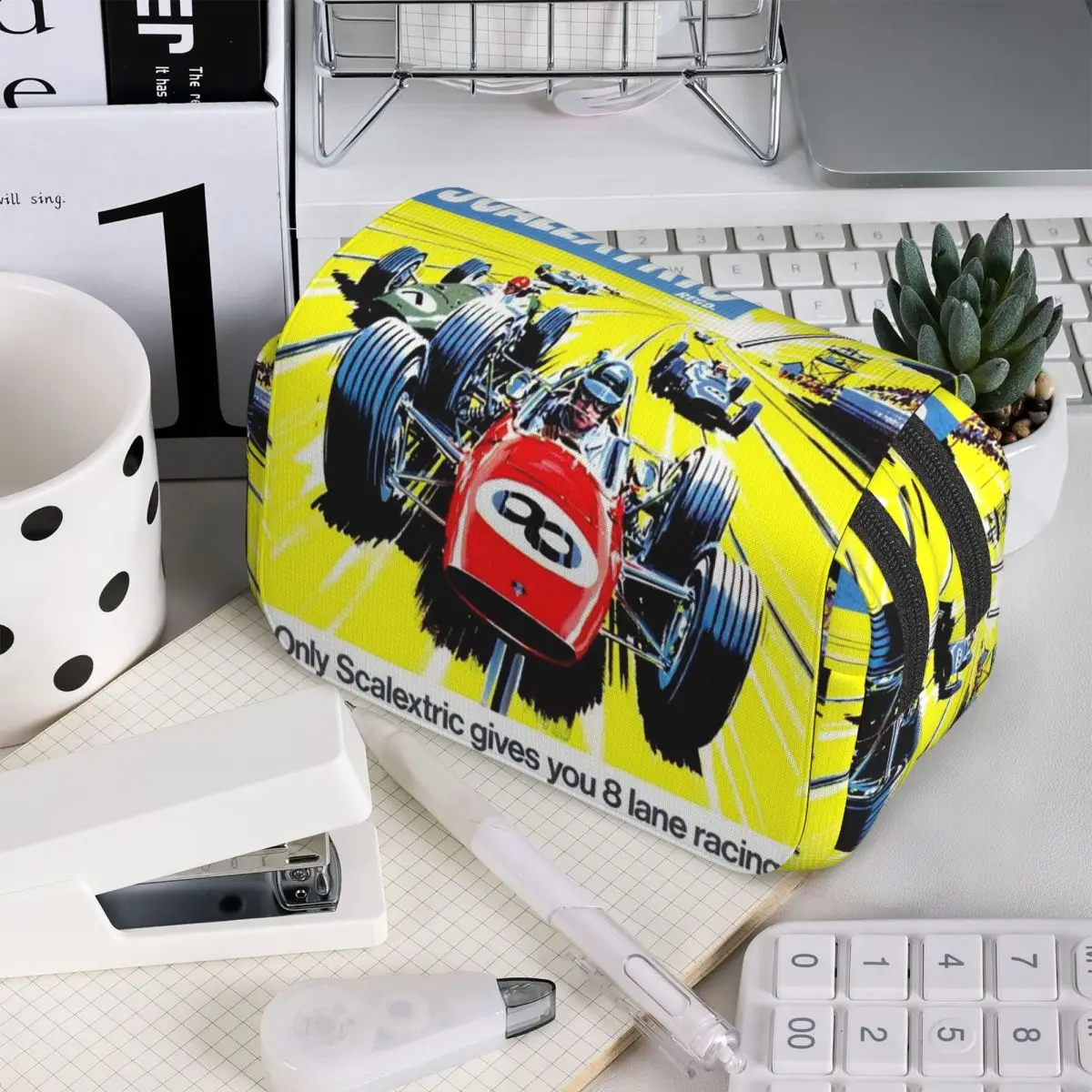 Estuche para lápices Scalextric Vintage Stuff para niños y niñas, caja para lápices escolar, bolsa para lápices, suministros de papelería, bolsa para guardar bolígrafos