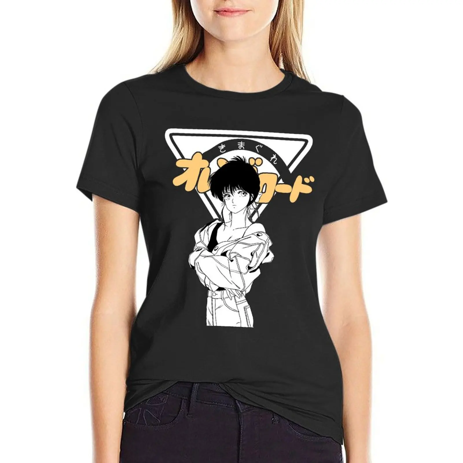 

KIMAGURE ORANGE ROAD T-Shirt hippie vintage summer cute workout t shirts for Women