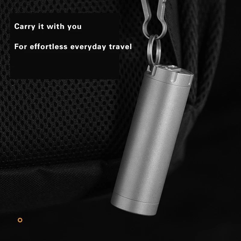 Titanium Alloy Toothpick Holder Portable Sealed Medicine Case with Rainproof and Corrosion-Resistant Design