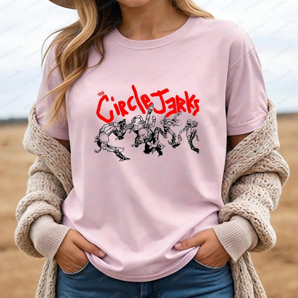 Circle Jerks Men's T-shirts and Tank Tops - Trendy Short-sleeved Shirts Made of Pure Cotton, Providing Comfortable Wear.