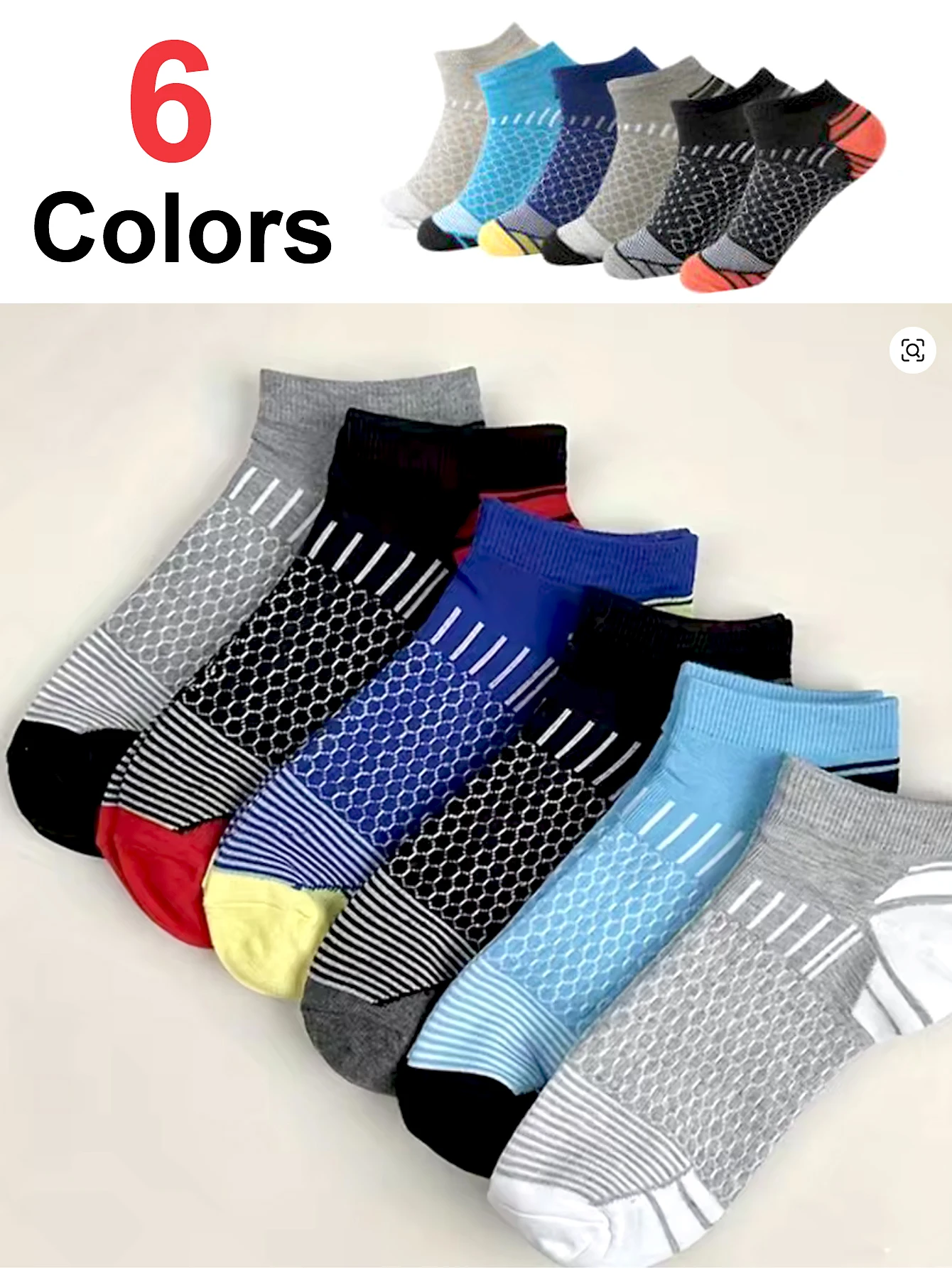 

Men's Low Cut Socks Versatile Odor Resistant Breathable Comfortable Elastic Sports Socks for Sweat Absorption 6/12/30 Pairs