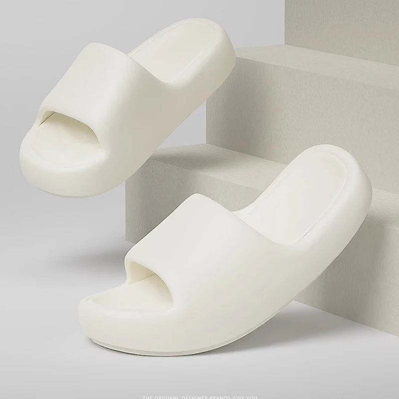 2025 جديد الصيف جودة عالية إيفا لينة سميكة سوليد النعال المرأة ملابس عصرية النعال المنزل المنزل الصنادل أحذية الشاطئ الرجالية #5