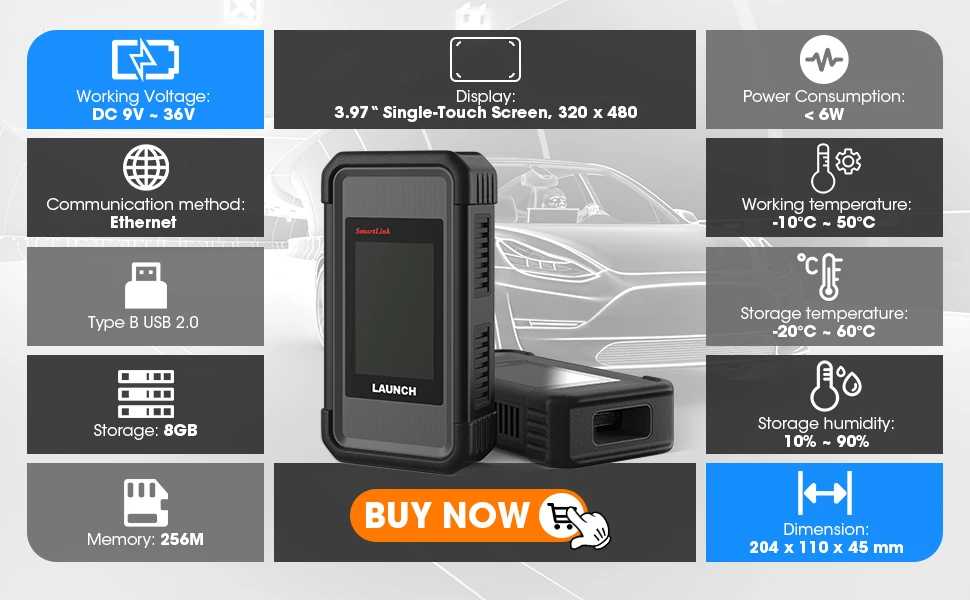 Launch X431 SmartLink B V2.0 2.0 Remote Diagnostic Device Vehicle Data Link Connector