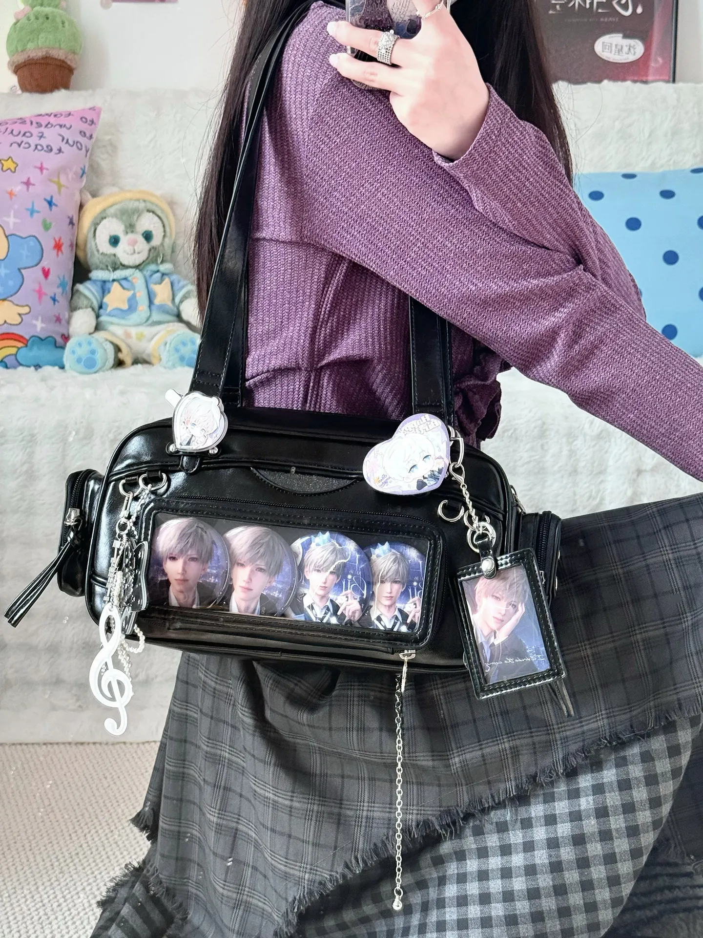 Original  Small Food Lta Bag Girl Gu American High School Students Star Chasing Concert Small Card Holder Shoulder Bag Female