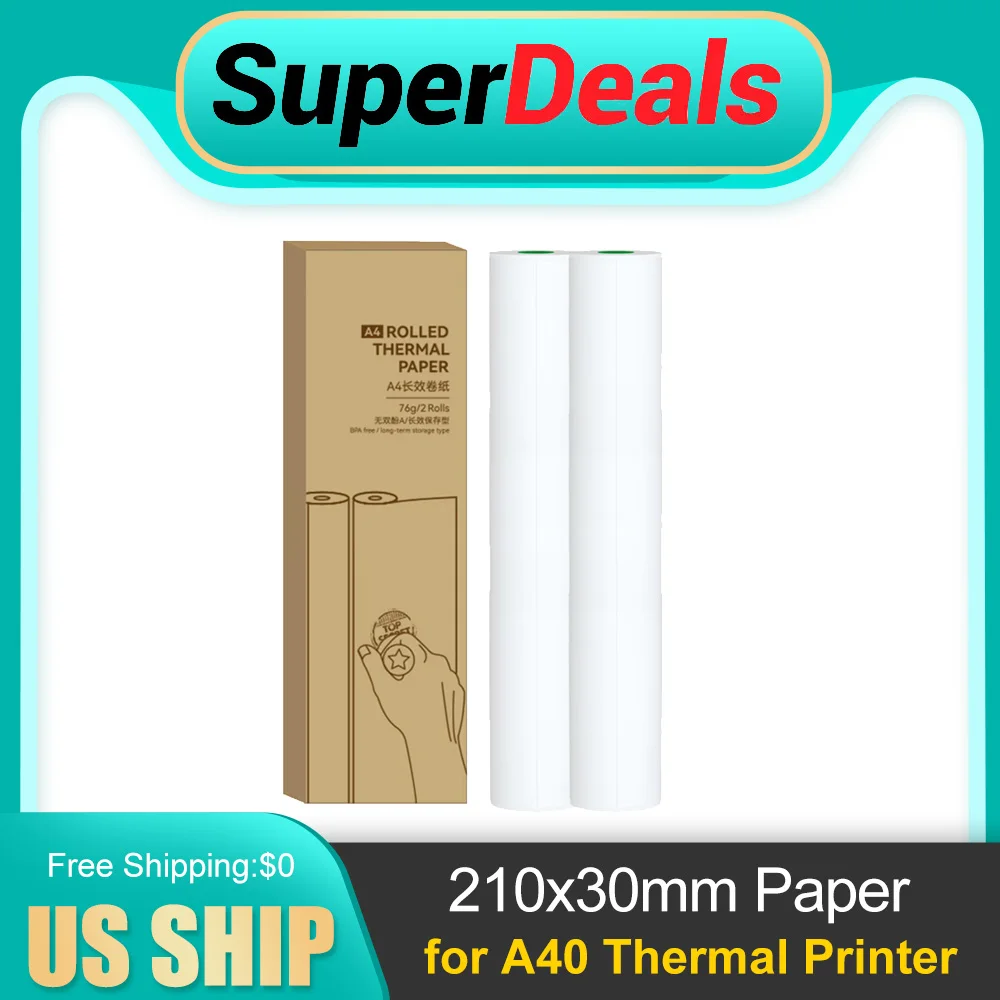 

【Распродажа】Термобумага PeriPage Fold, совместимая с термопринтером PeriPage A40, быстросохнущая, идеально подходит для фотографий, изображений, чеков, PDF