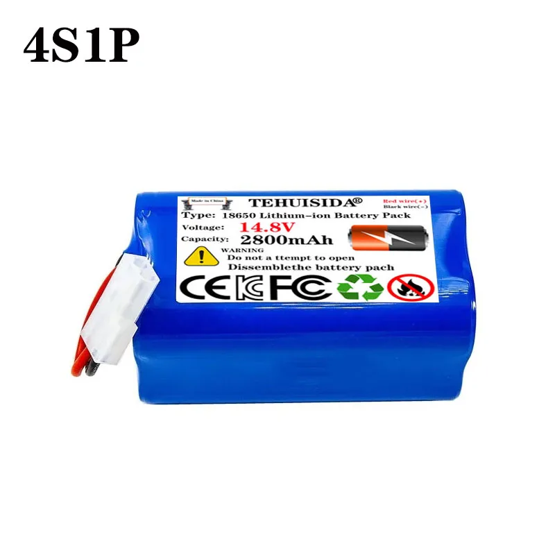 New 4S1P 14.8V 2800mAh Li-ion Battery Pack for Small Robot Vacuum Mop Essential G1 MJSTG1, SKV4136GL H18650CH R30 R35