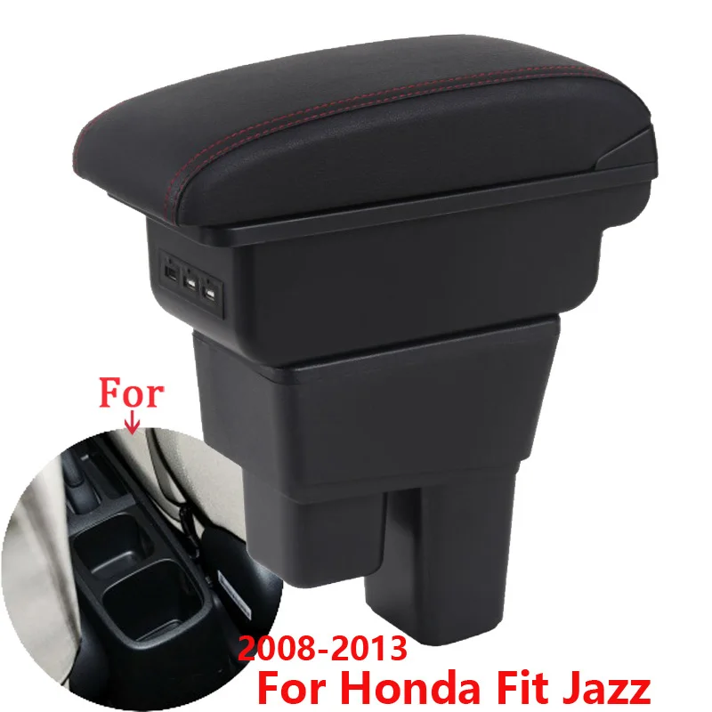 

For Honda Jazz Armrest For Honda Fit Jazz 2 Car Armrest Box 2008 2009 2010 2011 2012 2013 Arm Storage Box car Accessories