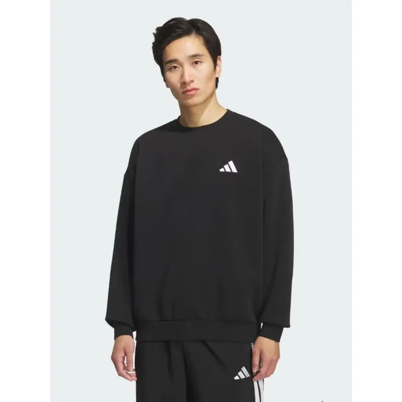 adidas Faded Graphic Y2K Crew Sweatshirt Retro Print Relaxed Fit Daily Walking OutfitKF5192 1PCS