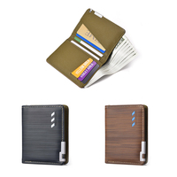 New Design PU Leather Small Wallet Men's Short Simple Casual Ultra-thin Credit Card Holder Men's Wallet