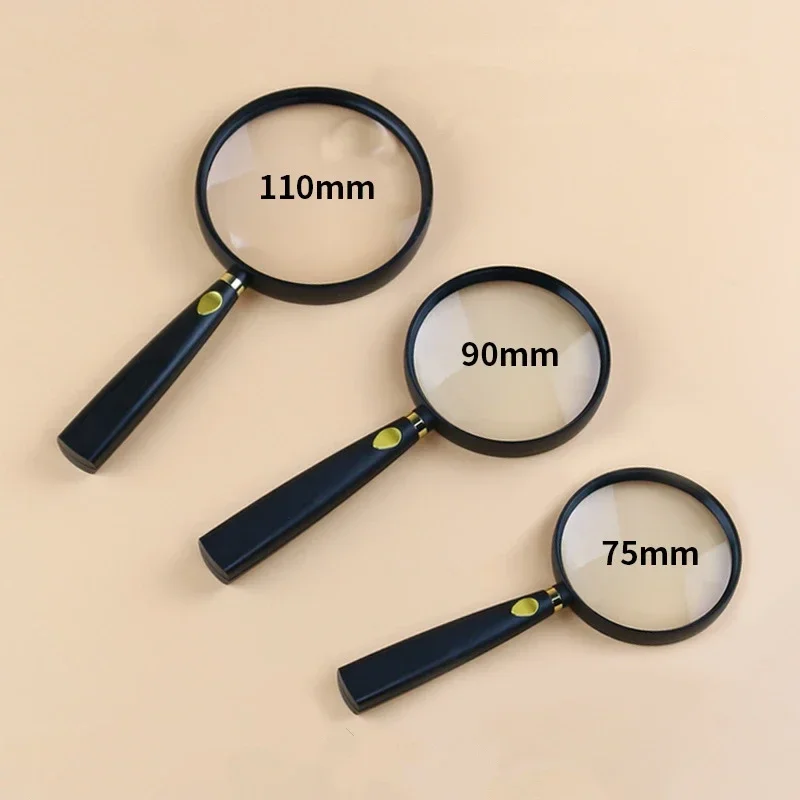 Imagem -04 - Lupa Óptica hd 75 mm 90 mm 110 mm Lupa de Leitura Portátil Dropshipping