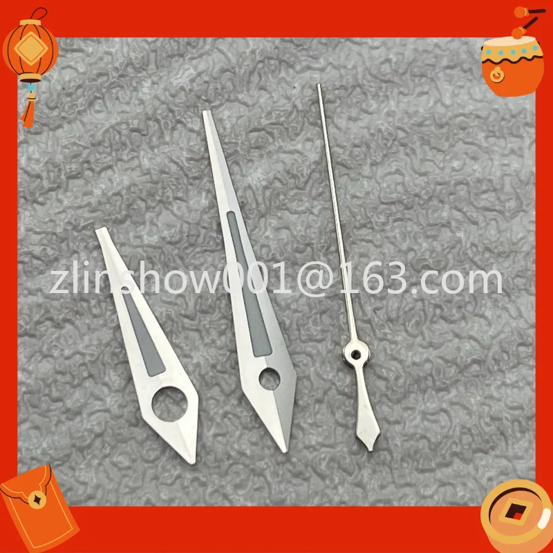 Watch accessory hands, silver three-pin green luminous for NH35/36 movement