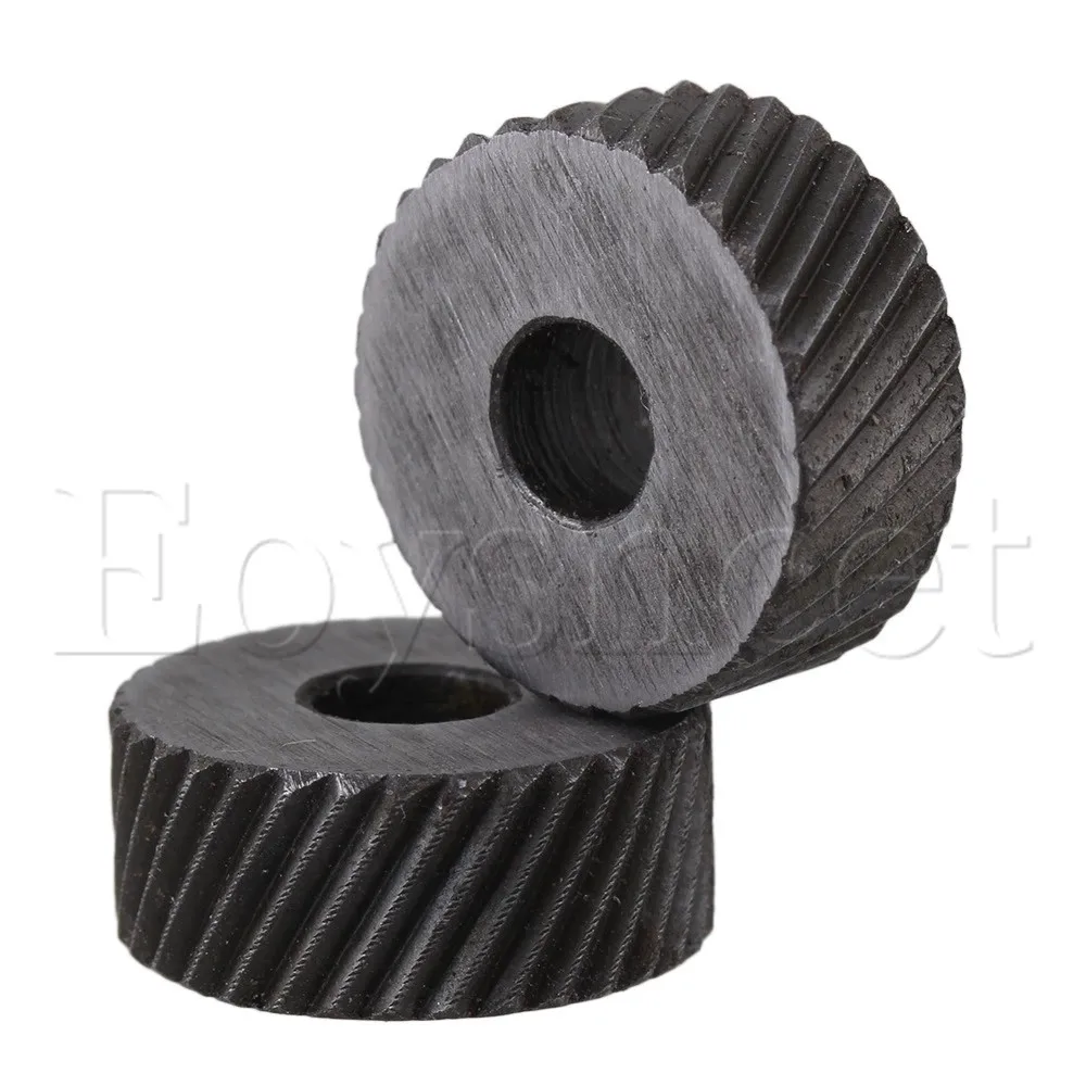 2PCS 19 x 8mm Knurl Wheel Tool Diagonal Coarse Twill Pattern 1.5mm Pitch Roller