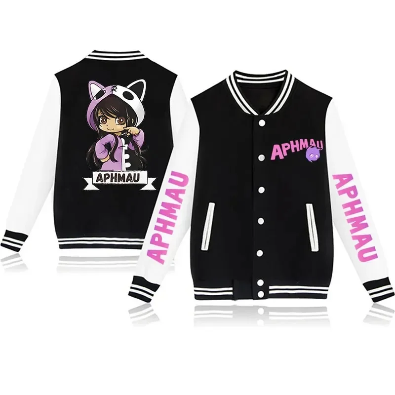 2024 Fashion New Jackets  Aphmau Print Kawaii Men's and Women's Baseball Jacket Anime Streetwear Tops Hip Hop Outwear