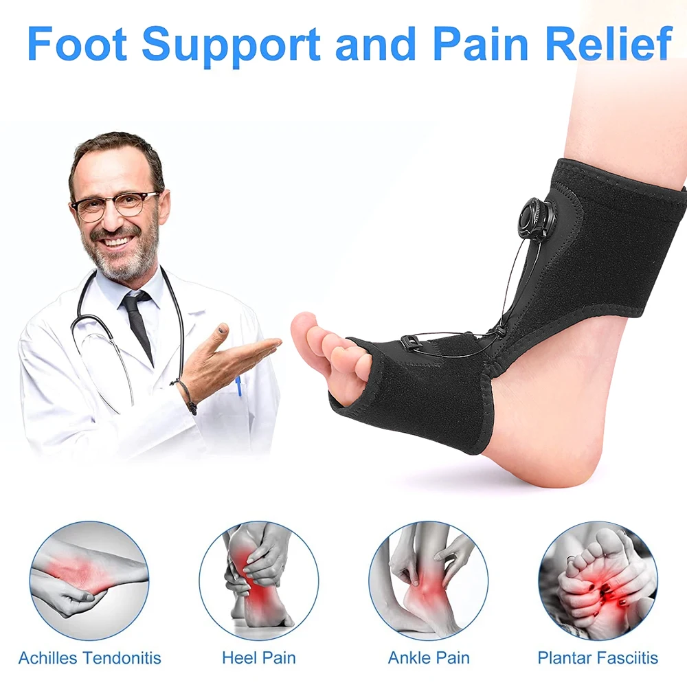 Verstellbare Plantarfasziitis-Nachtschiene, Orthopädische Fußstütze für Fallfuß & Plantarfasziitis-Schmerzen, Geeignet für Männer und Frauen – Detail 13