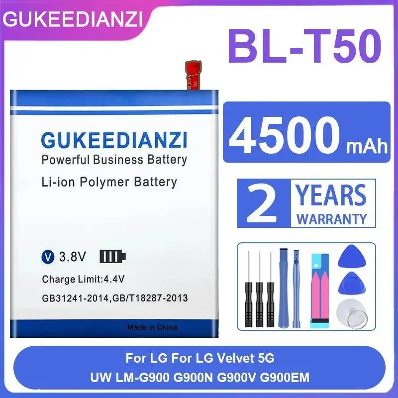 

Надежный аккумулятор для мобильного телефона 4500 мАч BL-T50 для LG Velvet 5G UW LM-G900 G900N G900V G900EM, долговечный