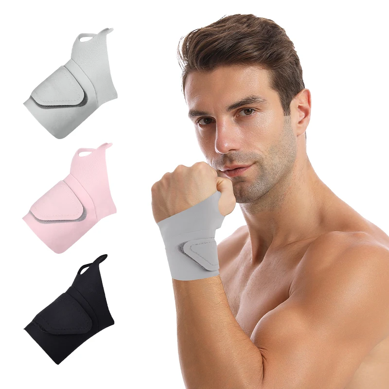 Adjustable Wrist Wrap Brace, Breathable Holes Compression Support for Sprains Tendonitis, Men Women Fitness Badminton Basketball