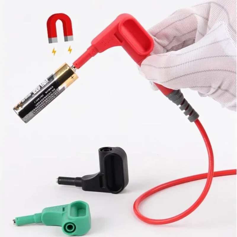 3PCS Diy Electronic Multimeter Magnetic Head Solderless Fast Magnet Probe Terminal Multimeter Accessories Tools 4mm Banana Plug