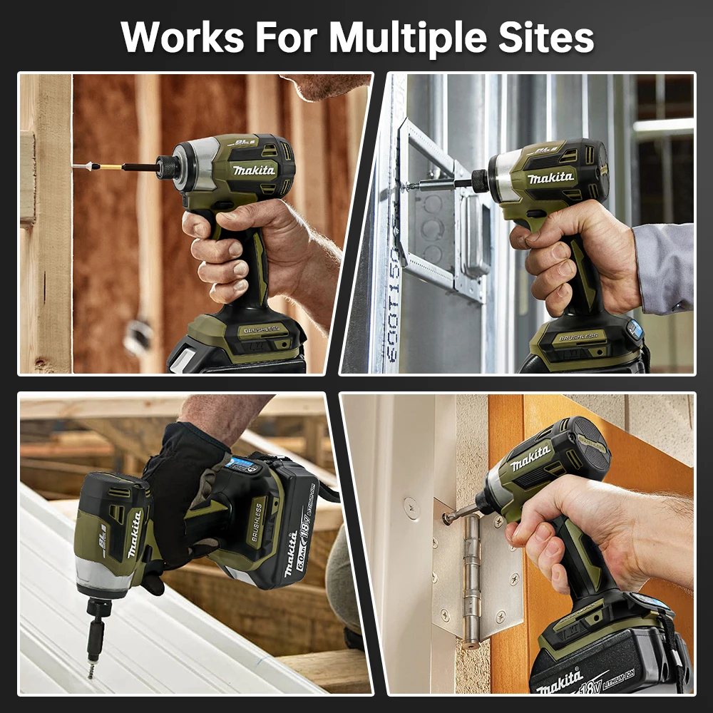 Makita 18V DTD173 Green Drill Brushless Power Tool for Home Improvement And DIY Projects 180Nm Electric Drill Wood/Bolt/T-Mode