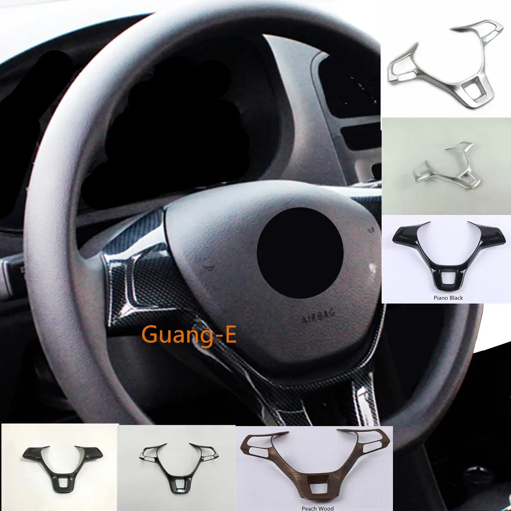 

For VW Santana Sharan Bora Jetta 2016-2021&CC Sagitar T-Cross 2019+&T-Roc Car Steering Wheel Cover Kit Trim Frame Lamp Sticker