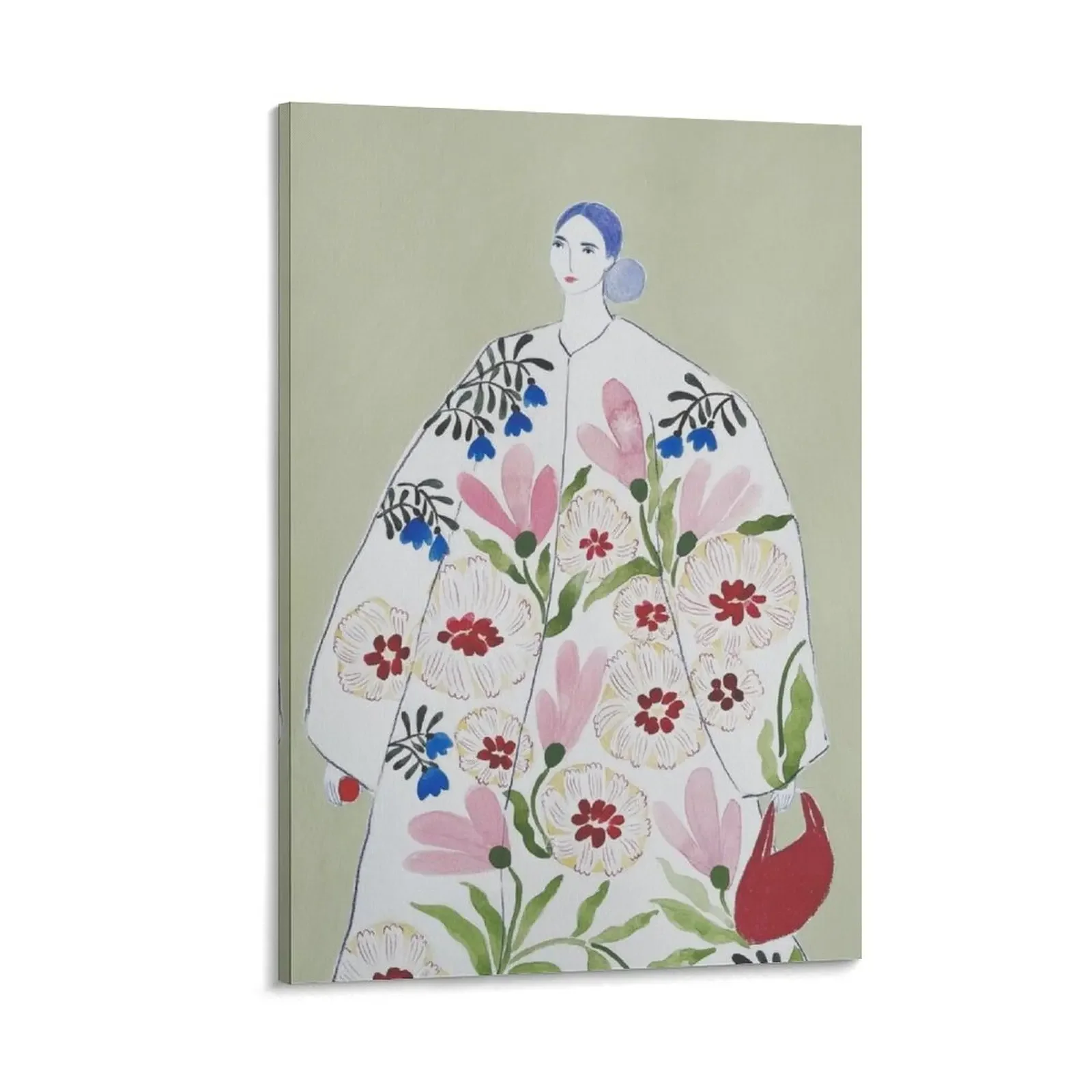 

Sofia Lind Pink Flower Dress Canvas Painting room decoration aesthetic room decor wall decoration decor