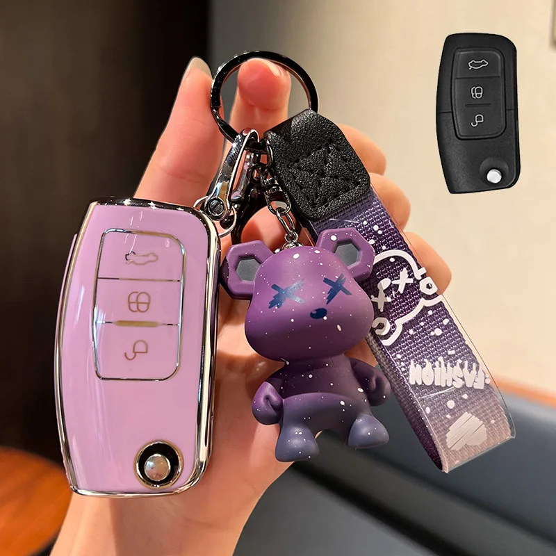 New TPU Car Remote Key Cover Case For Ford Fiesta Focus 2 Ecosport Kuga Escape Falcon B-Max C-Max Eco Sport Galaxy