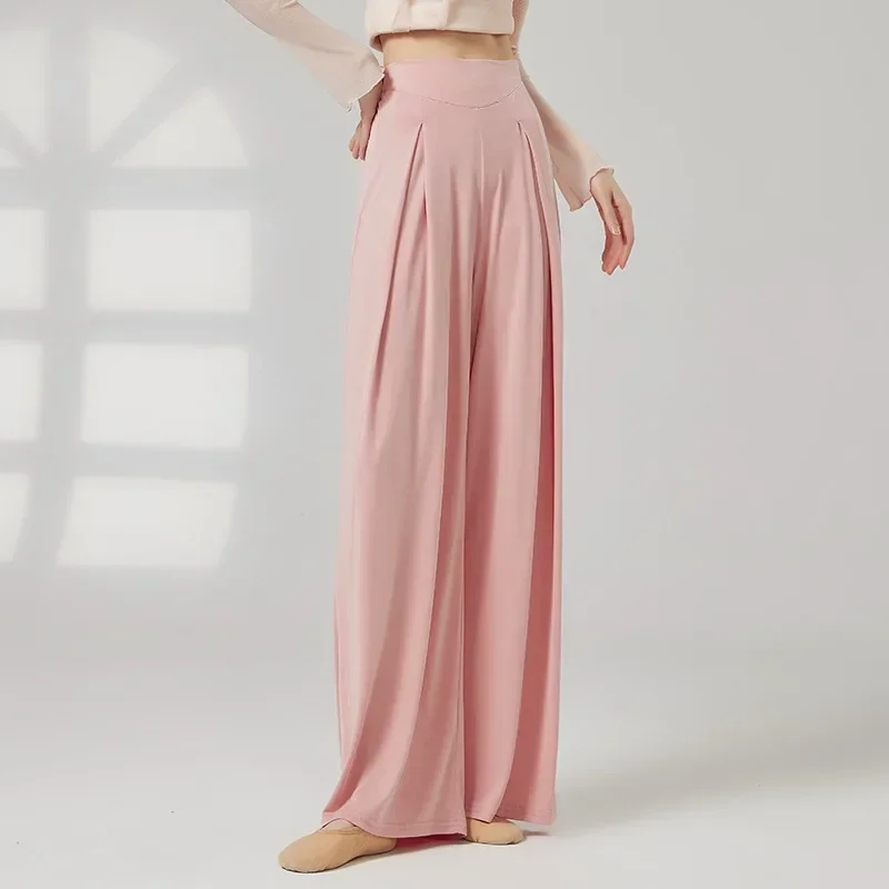 Danza moderna nuovi pantaloni larghi ed eleganti dritti a gamba larga Abiti da ballo cinesi Abiti da allenamento per il corpo per adulti da donna