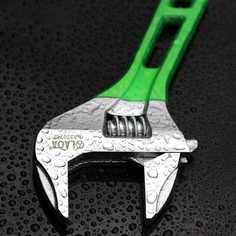 6 inch Adjustable Wrench Mini Monkey Short Handle Spanner HCS Material Laser Scale Rubber Wrapped Key