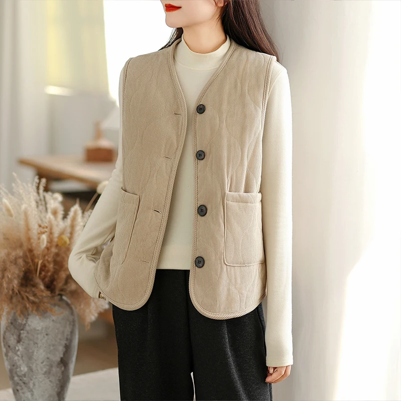 

Легкий свободный пуховый хлопковый жилет для женщин больших размеров, новый зимний хлопковый жилет, теплая удобная верхняя одежда