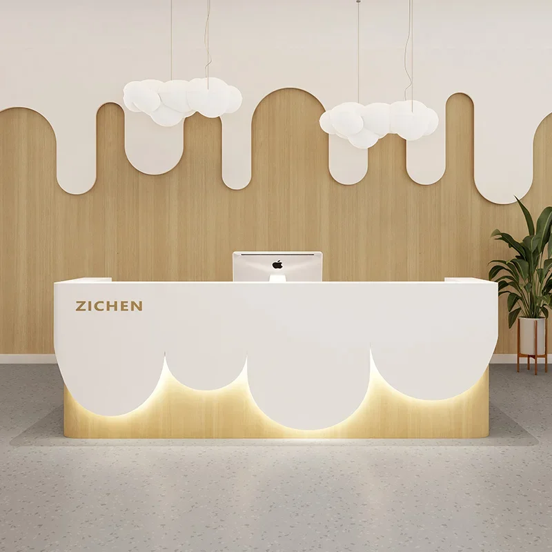 

Checkout Front Reception Desks Modern Office Salon Clothing Cashier Counter Coffee Shop Rezeption Desk Beauty Bar Furniture