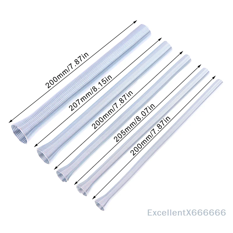 5Pcs/Set For O.D. 1/4" To 5/8" Pipes Bender Outside Style Spring Copper Tube Benders CT-102-L Bending Line Pipe