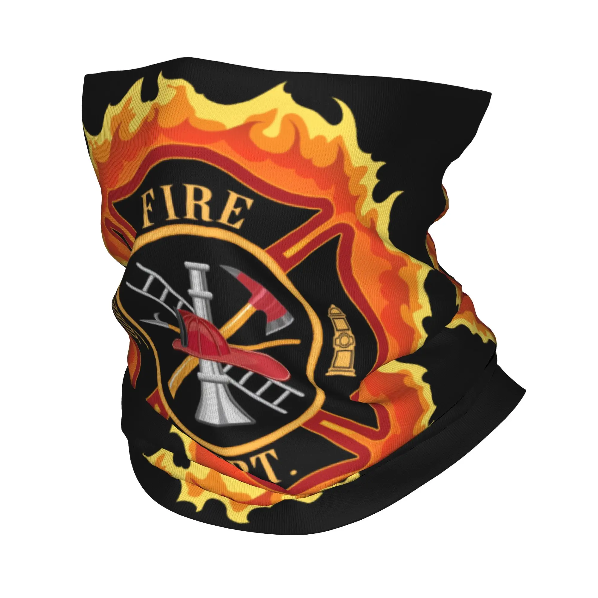 Fire Rescue Firefighter Bandana Neck Gaiter UV Protection Face Scarf Cover Women Men  Headband Tube Balaclava