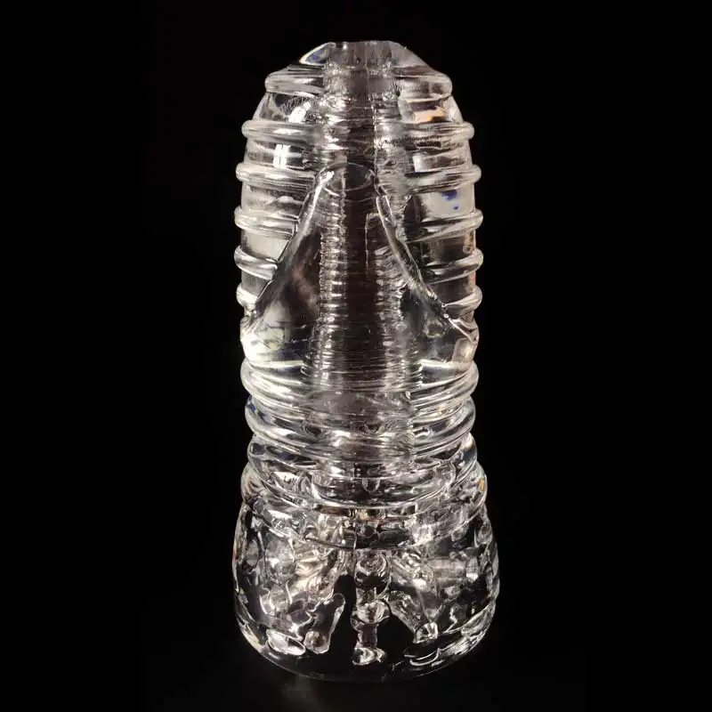 Men Masturbator Crystal Transparent Vagina Pussy Clear Silicone Realistic Vagina Sex Toys for Man Male Sex Products Adult