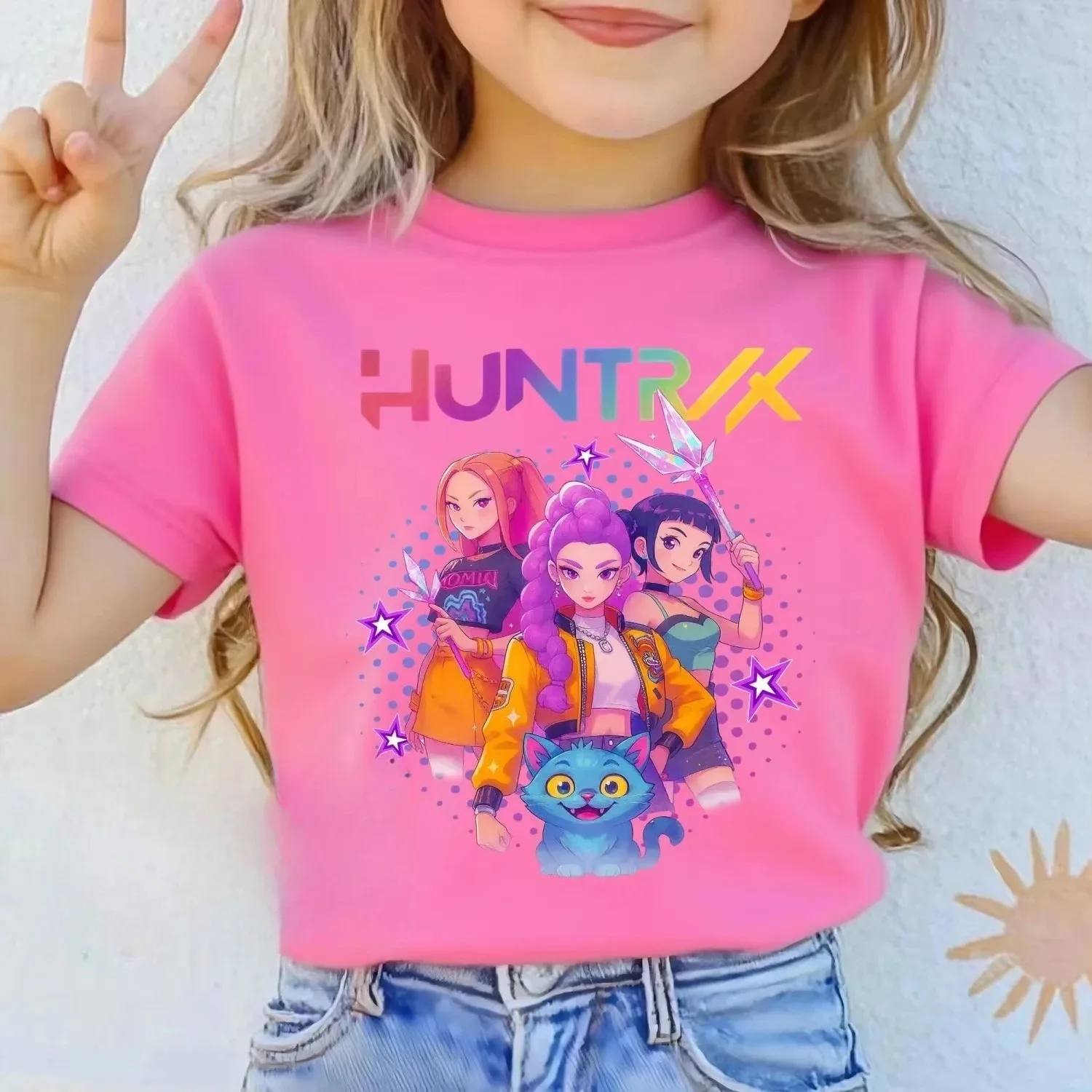 Hunter X Hunter T-Shirt Anime Gon & Killua Print – Taro Lila Kurzarm-Freizeit-Oberteil für Fans – Detail 4