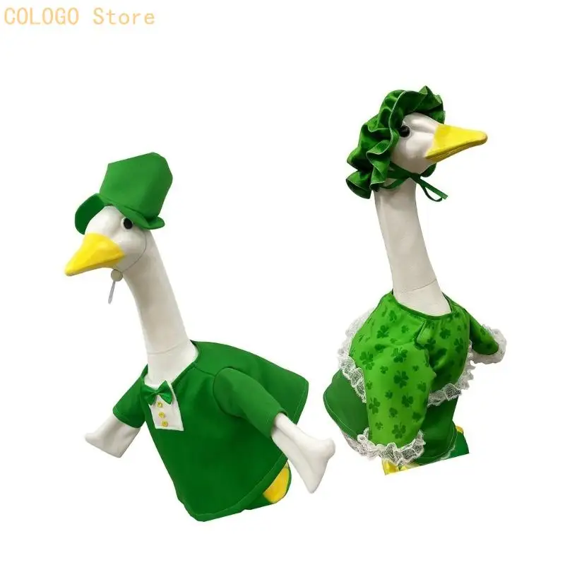 

Multifunctional Patrick's Day Attire Suit For Porch Geese Feature Portable Materials Geese Costume For Various Event D0LD