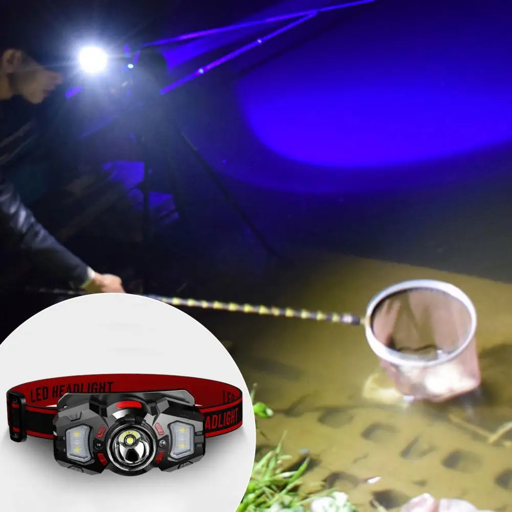 

Goggle Headlamp Sensor Rechargeable Headlamp for Outdoor Activities Super Bright Led Head Lamp Flashlight for Camping