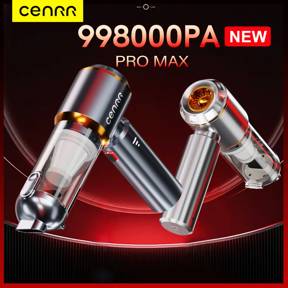CENRR Aspiradora de coche 998000PA, aspiradora inalámbrica de succión fuerte, aspiradora portátil de mano, máquina de limpieza