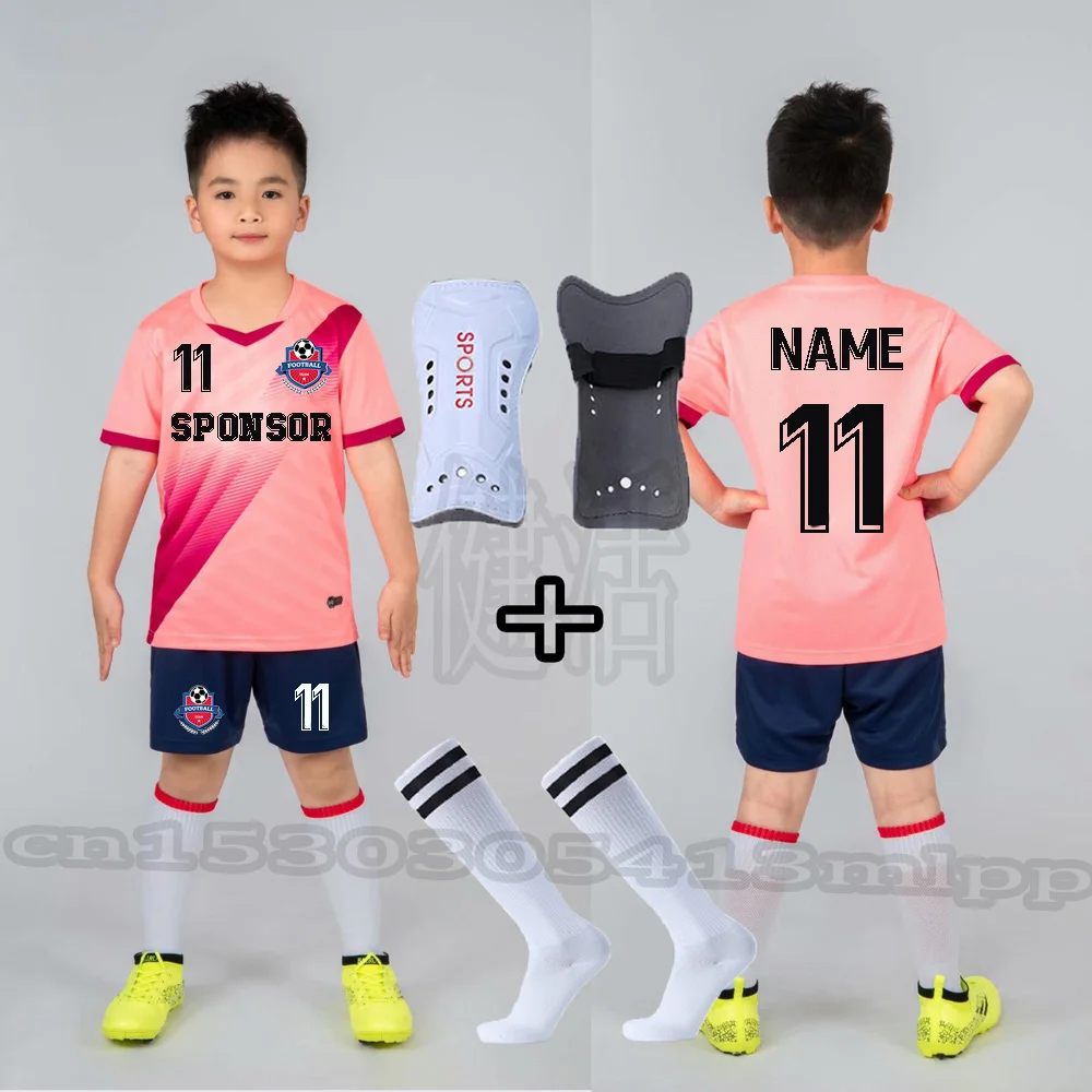 

Free Custom Name NO! NO.10 Boys Football Jersey Sets Child Soccer Sports Uniforms Kids Sportswear Kits children's football suit