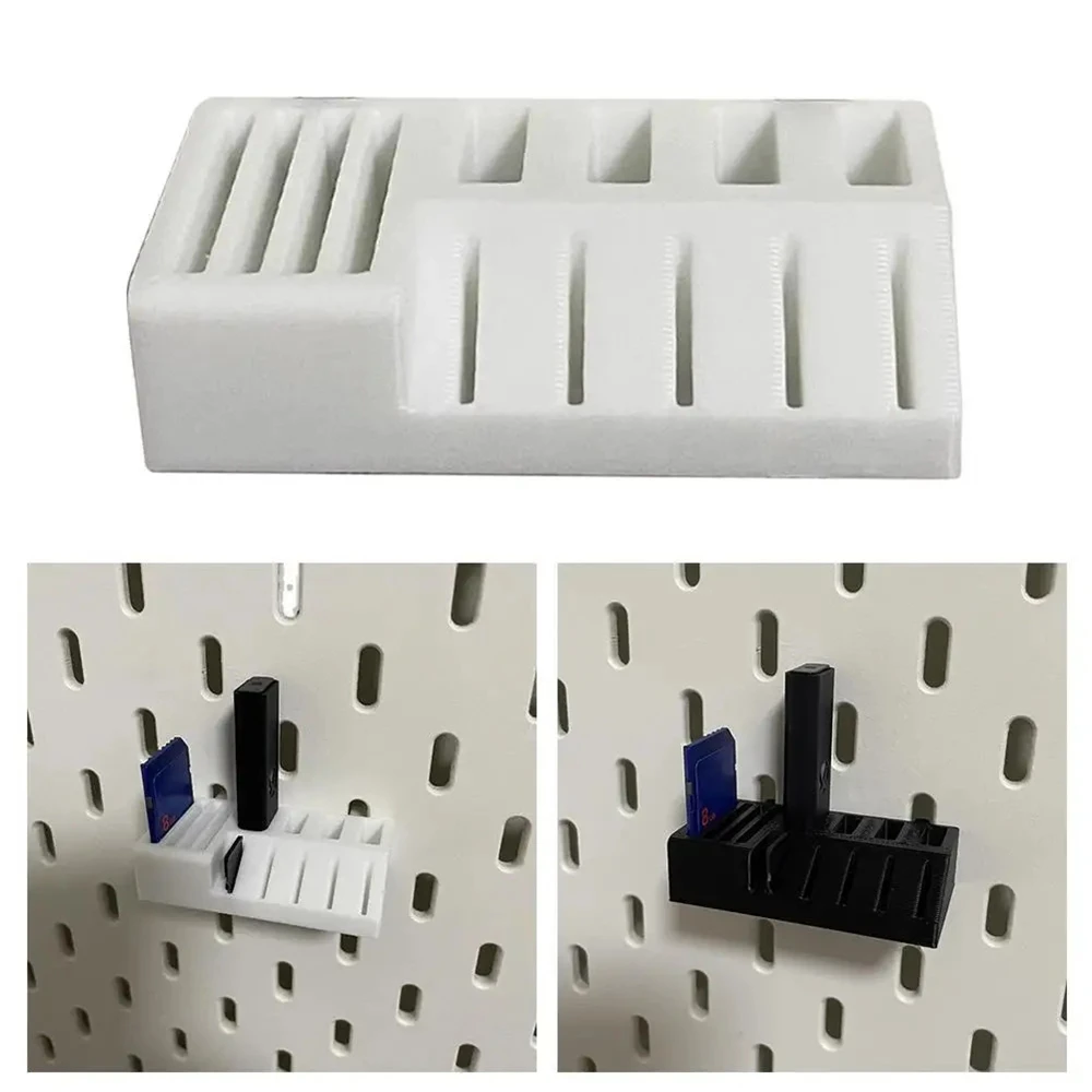 

For SKADIS Hanging Memory Card Storage Box Hole Plate Shelving SD Micro SD Card Holder Organizer For Home