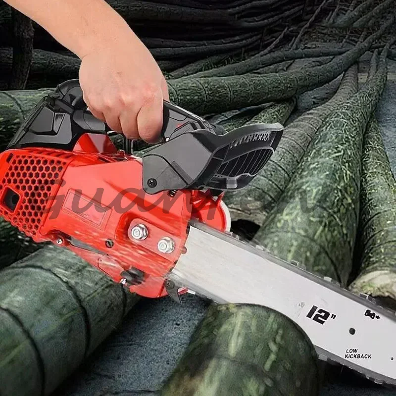 Hand‑Held 12‑Inch Petrol Logging Chainsaw, Portable Wood Cutter, Household Power Tool for Log, Branch and Moso‑Bamboo Trimming