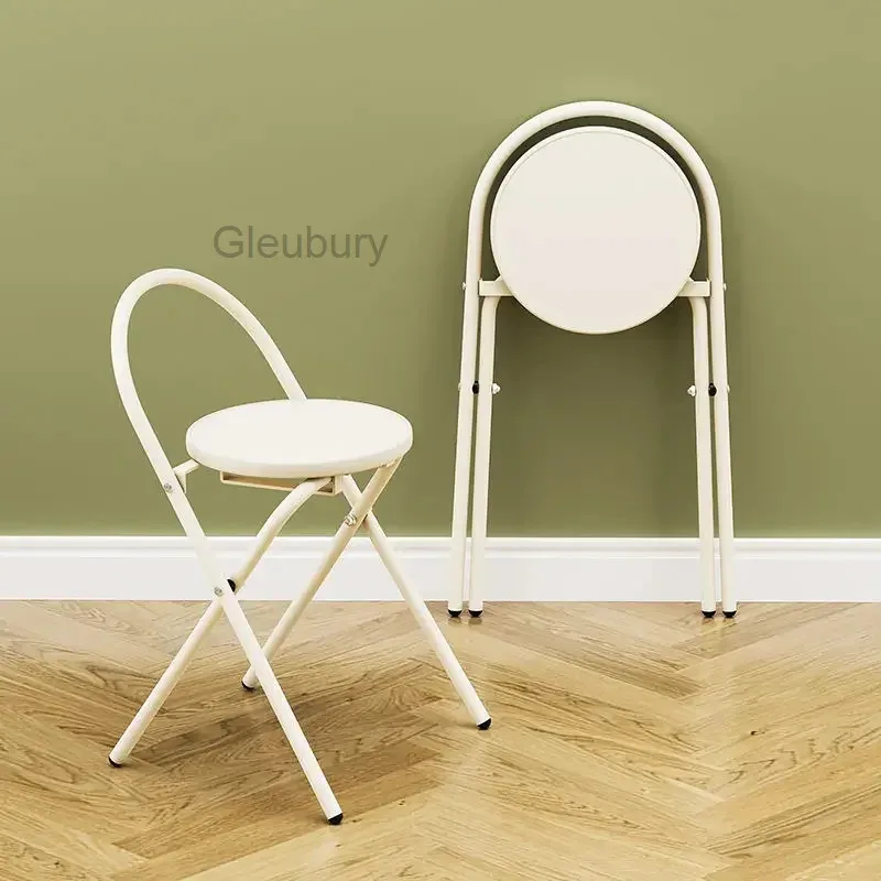 Chair, Foldable Multifunctional Backrest No Dining Installation Needed Space Saving Portable Camping Leisure Stool