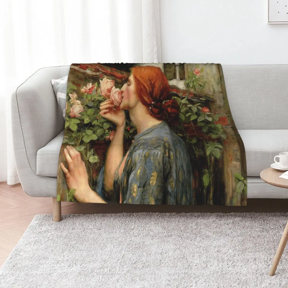 The Soul of the Rose -John William Waterhouse Throw Blanket for babies Sofas Hairy Giant Sofa Luxury Brand Baby Blankets