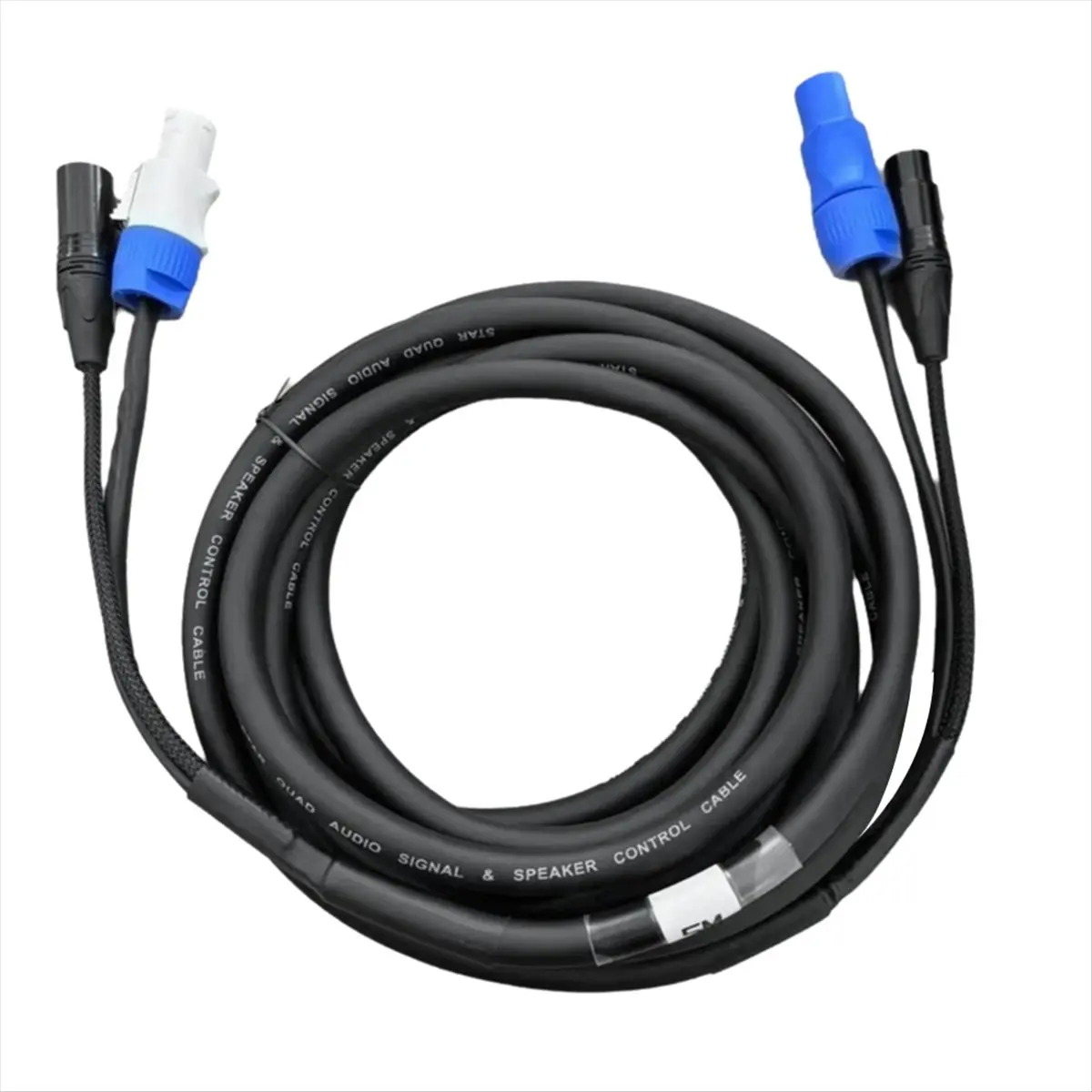 ABKM 6.6 FT DMX512 Extension Cable, AC Power DMX512 3Pin XLR Signal Combo Cables for Stage Lighting, Concerts, Events