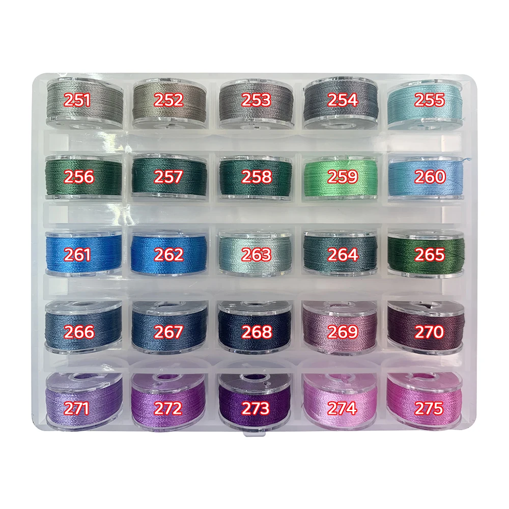 25 Farben * 90 Meter Hochglanz-Stickgarn Handgefertigte DIY-Nähmaterialien Hochglanz, Kein Nähfaden – Detail 17