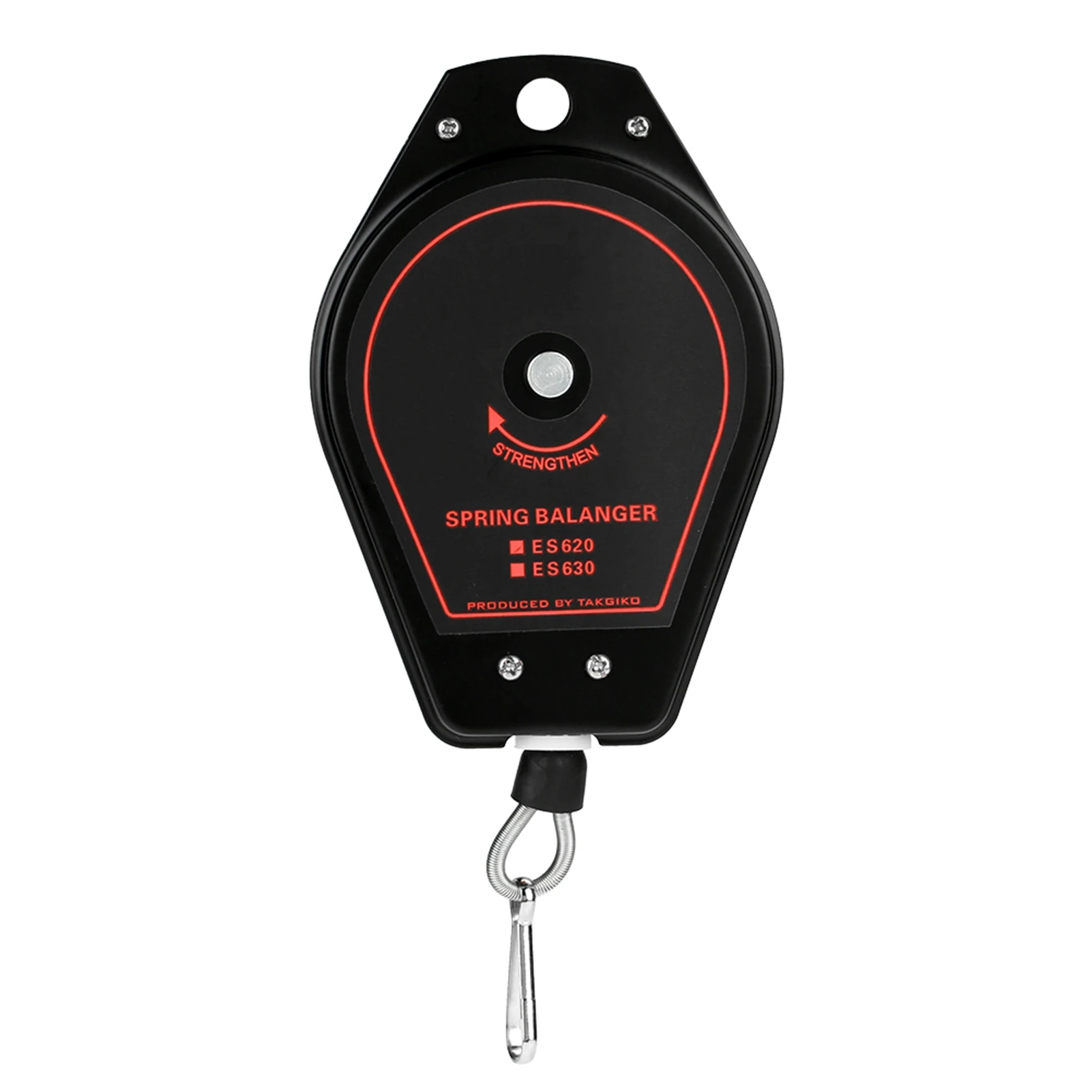 Retractable Hanger Spring Balancer Tool New Spring Balancer Retractable Tool Holder Hanger Capacity 0.6~2.0kg ES620(Black)