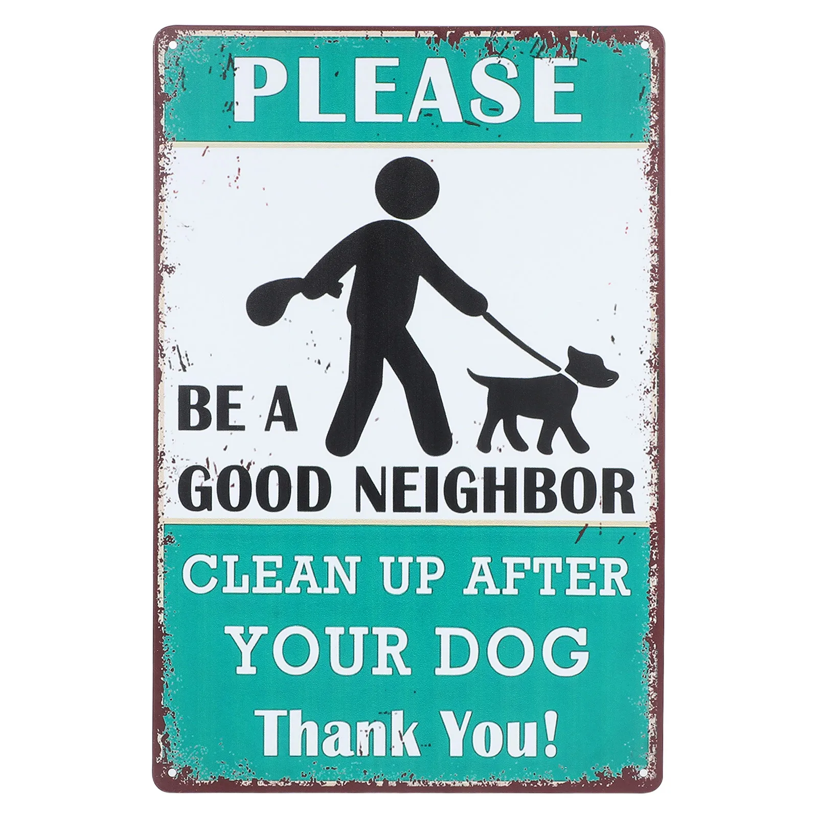 

Retro Warning Sign Vintage Decor Garden Signs Metal Signage Kitchen Wall Dog Waste Iron Disposal Poster Tin Home