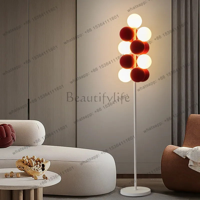 Nordic floor creative living room bedroom study simple modern flocking ball ornament