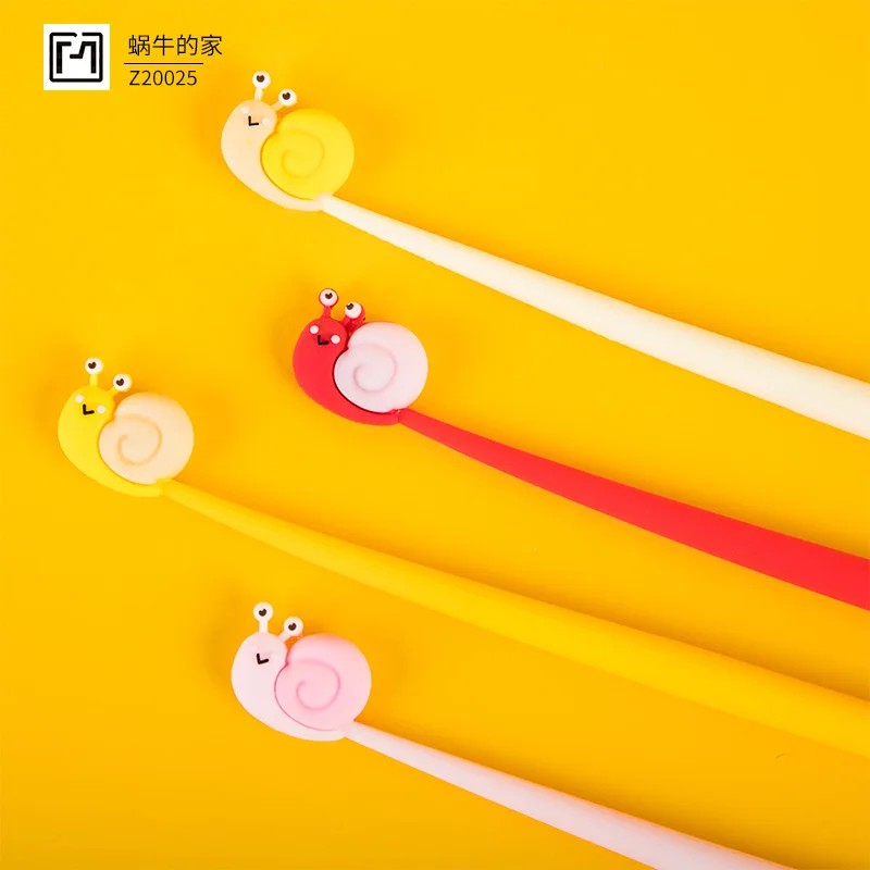 

48 шт., ручка для подписи дома улитки, нейтральная форма ручки, маленькая свежая креативная милая студенческая черная ручка с героями мультфильмов 0,5