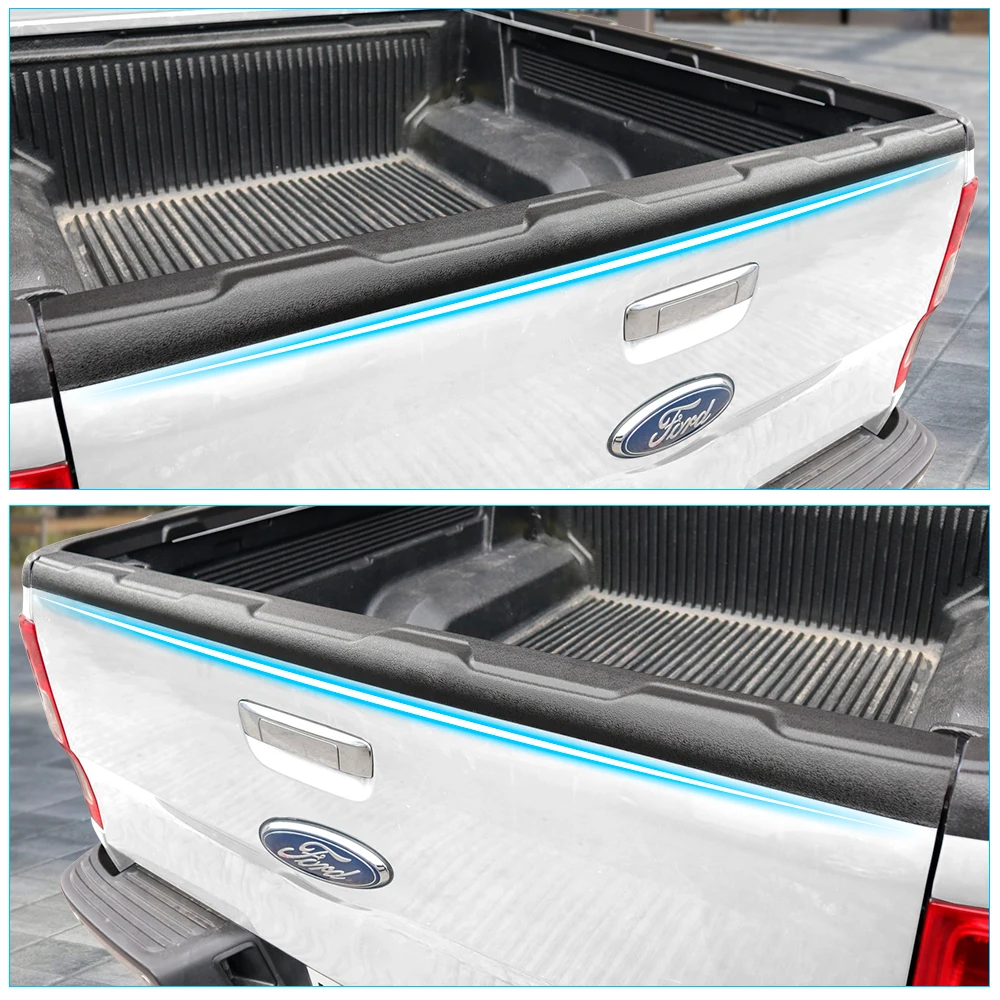 Car Tail Gate Truck Trim Guard Tailgate Cover for Ford Ranger Wildtrak 2012 -2022 T6 T7 T8 XLT XLS XL Load Bed Rail Protector