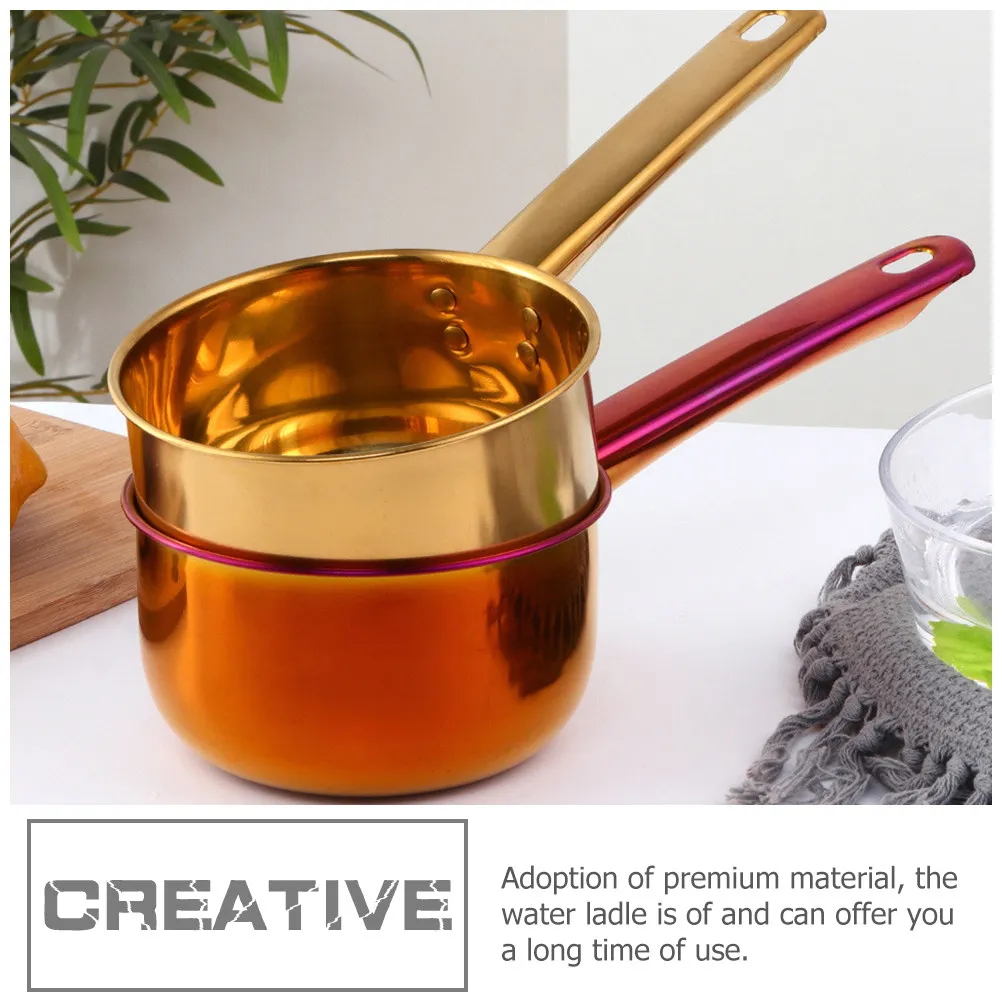 Stainless Steel Water Ladle Ergonomic Design Multipurpose Kitchen Gadget for Fruits Vegetables Watering Spoon