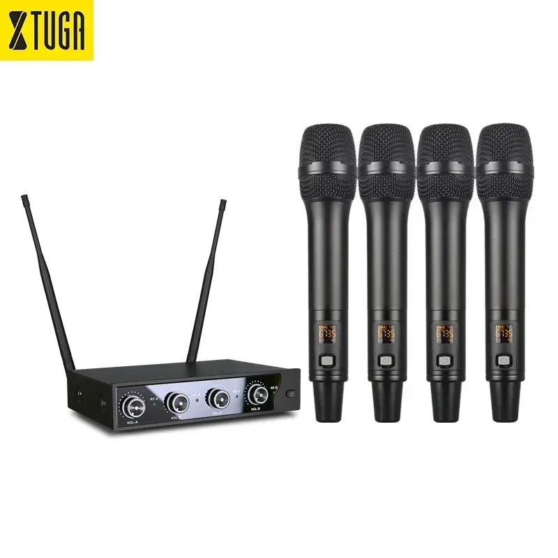 

NEW In Stock Xtuga G900 New Arrivals 4 Channels 50*2 UHF Frequency Each Mic KTV Microphone Sans Fil Professionnel